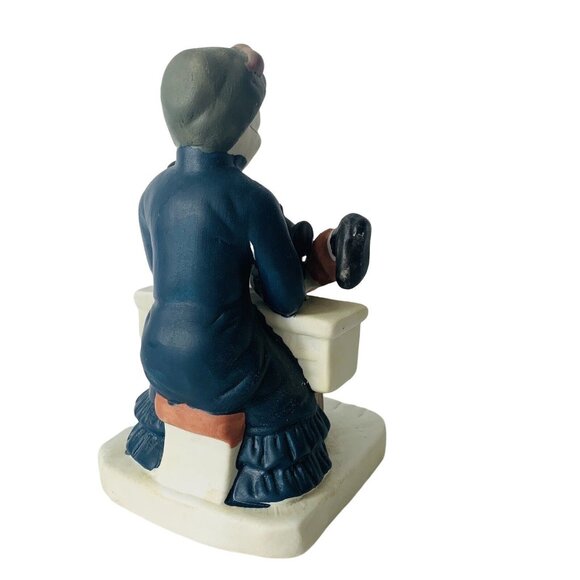 Lefton Grandma Sewing Figurine Humorous Craft Room Decor VTG 50s Kitsch Gift - Picture 5 of 12